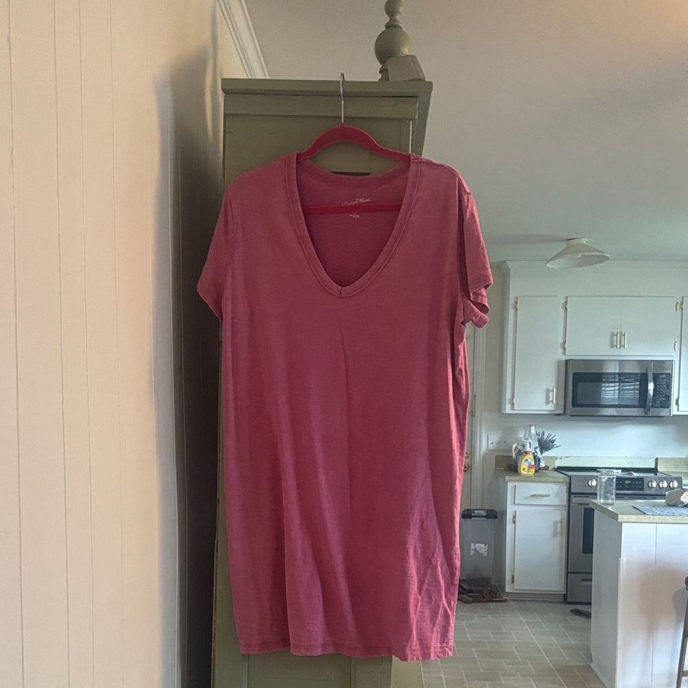 V neck t shirt dress